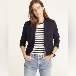 JCREW GOING OIT BLAZER IN STRETCH TWILL BLUE SIZE 0